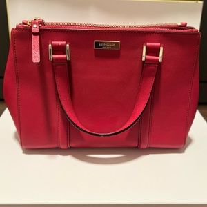 Red Kate Spade Handle Bag with Detachable Shoulder Strap
